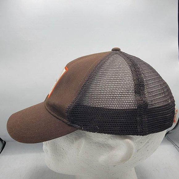 Simms Fishing Products Fly Fishing Snapback Hat Cap Brown Baseball Mesh Back - Picture 2 of 10